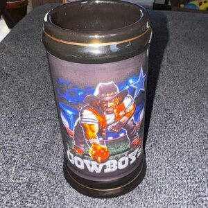 Vintage Dallas Cowboys NFL Graphic Ceramic Beer Stein Tall Cup Mug
